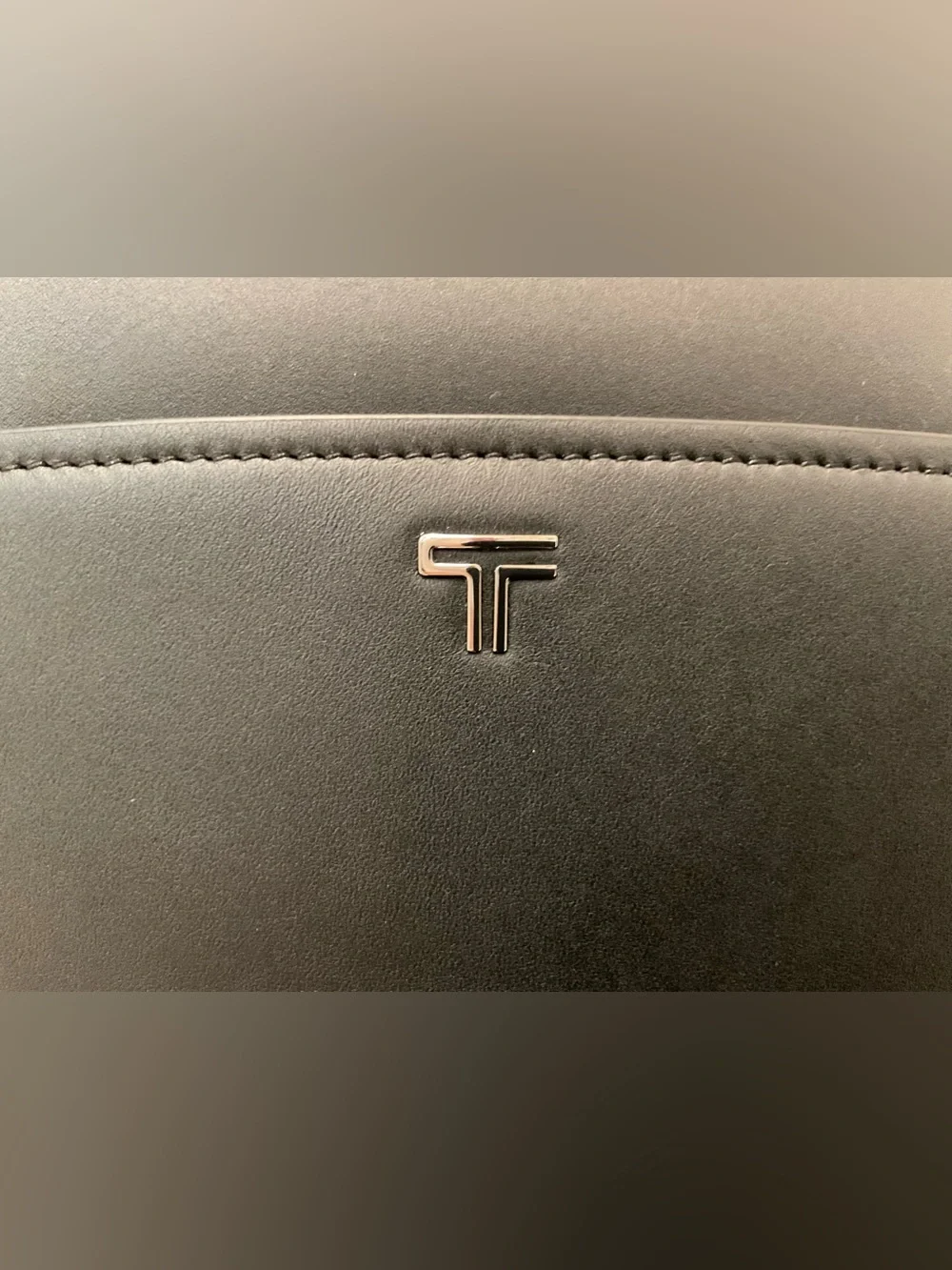 NEW Tumi Belden 13.5” LEATHER Zip Top Laptop Sleeve Bag - BLACK w/ GUNMETAL